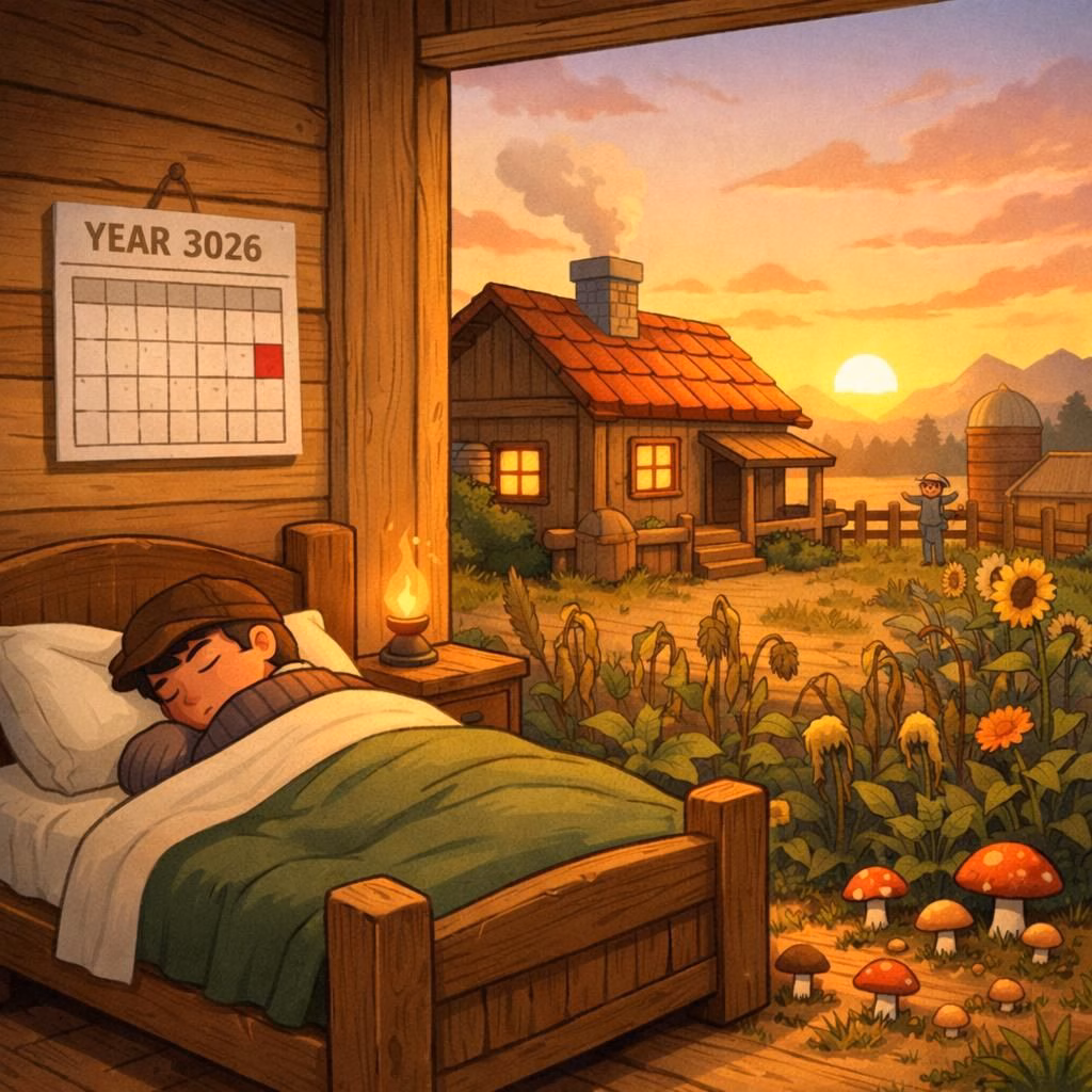 stardew-valley-time-skip-1000-year-sleep-chaos