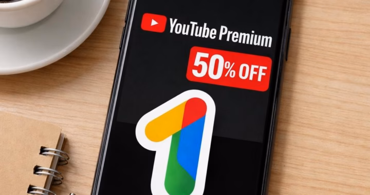YouTube Premium Half-Price with Google One in 2026